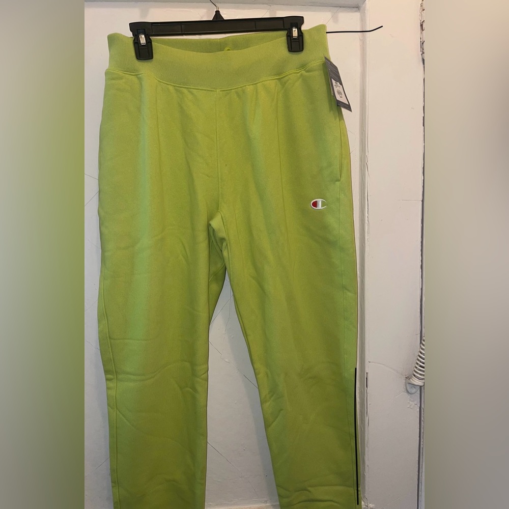 CHAMPION LIVELY LIME REVERSE WEAVE JOGGERS